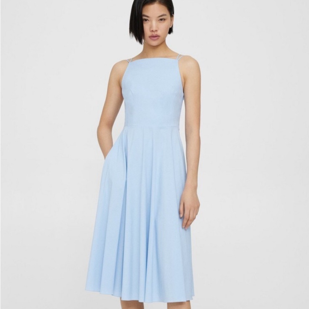 Theory good cotton light blue dress 2 New